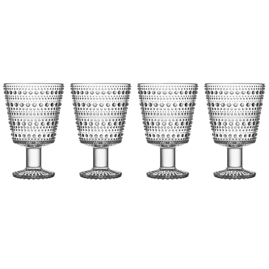 Iittala Kastehelmi jalallinen juomalasi 26 cl, 4-pakkaus Kirkas