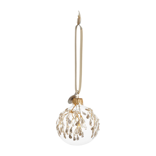 Lene Bjerre Cadelia joulupallo misteli Ø6 cm clear-light gold