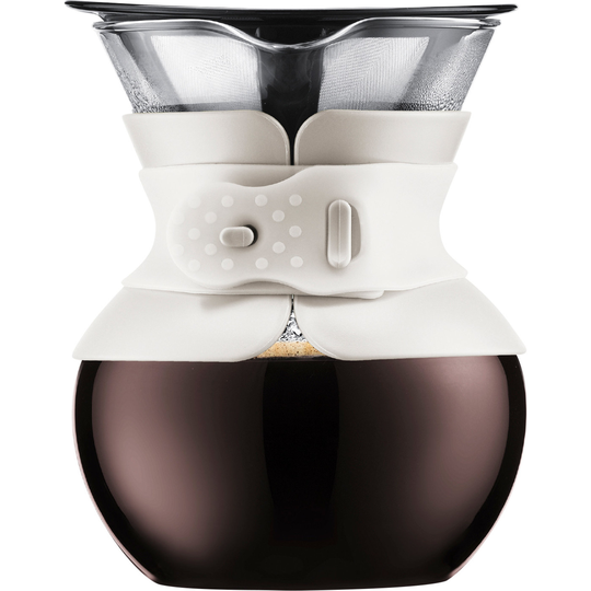 Bodum Pour Over suodattimella, valkoinen, 0,5 litra