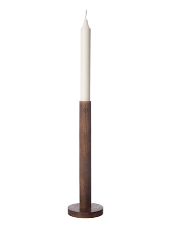Puinen Kynttilänjalka tummanruskea h8 x k25 cm