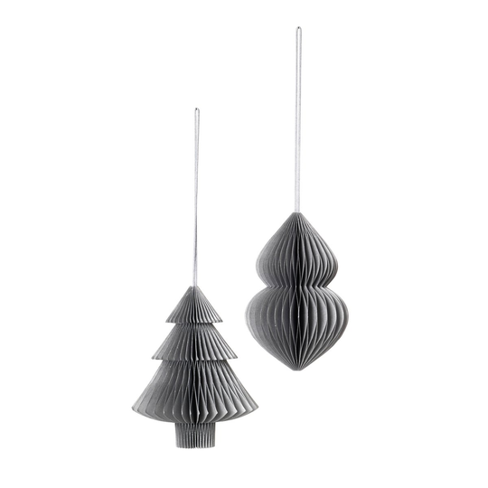 Broste Copenhagen Christmas mix -joulukuusi-joulukoriste 2-pakkaus Silver