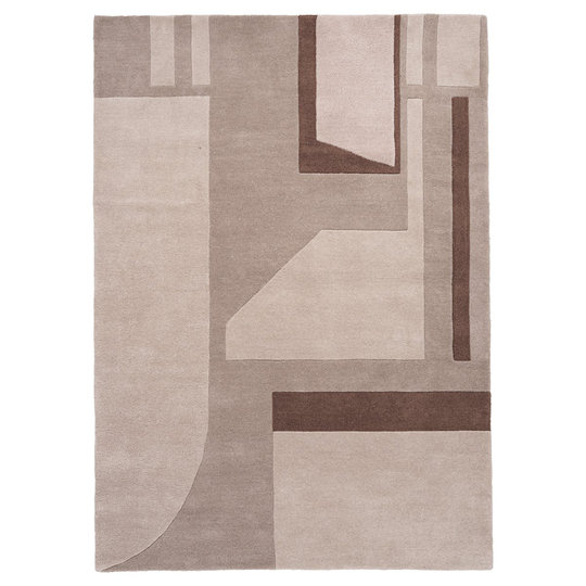 Broste Copenhagen Line villamatto 140x200 cm Beige-ruskea