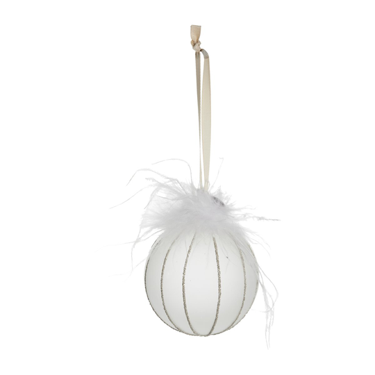 Lene Bjerre Norilia joulupallo Ø9 cm white