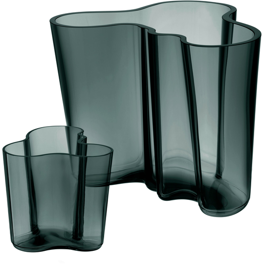 Iittala Iittala Aalto maljakko-setti 16x9,5 cm, Tummanharmaa