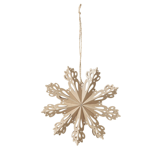Broste Copenhagen Snowflake joulukoriste natural Ø 15 cm