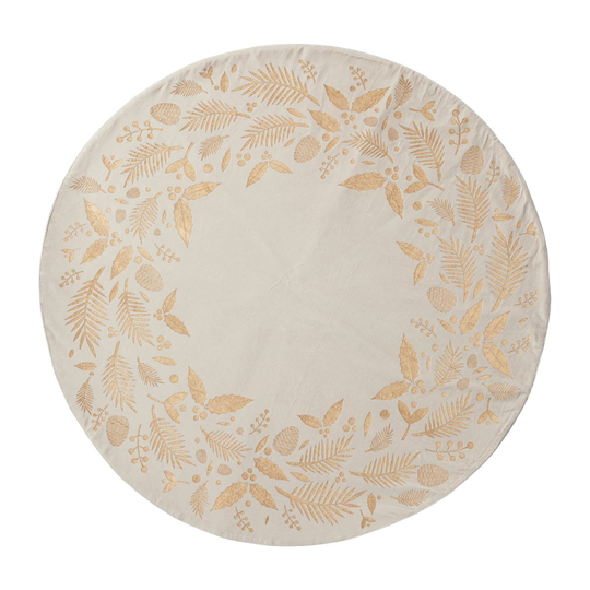 Lene Bjerre Cristie joulukuusenmatto Ø110 cm linen-light gold