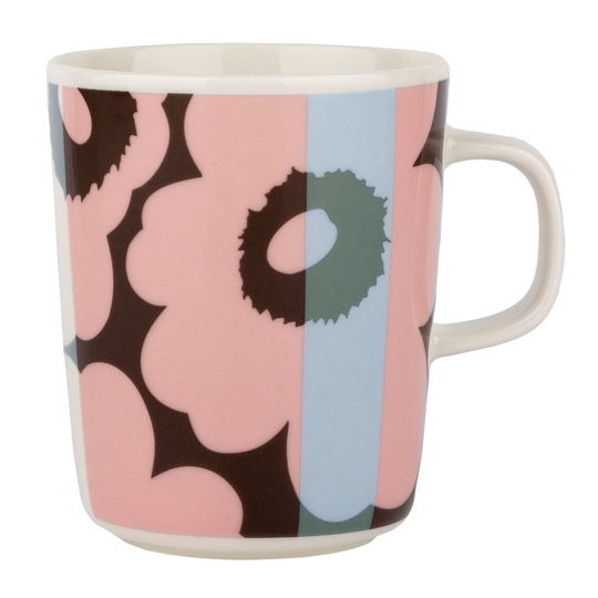 Marimekko Unikko muki 25 cl White-light sky-dusty pink