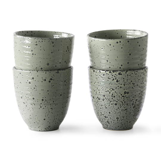 HKliving Gradient muki 29,5 cl, 4-pakkaus Green