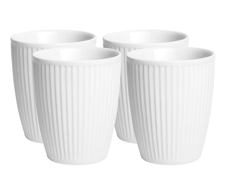Plissé termosmuki 25 cl valkoinen 4-pack