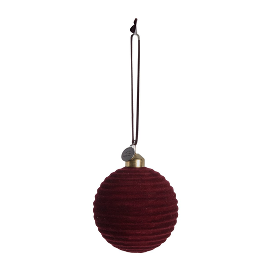 Lene Bjerre Velvetti joulupallo pitsillä Ø8 cm pomegranate