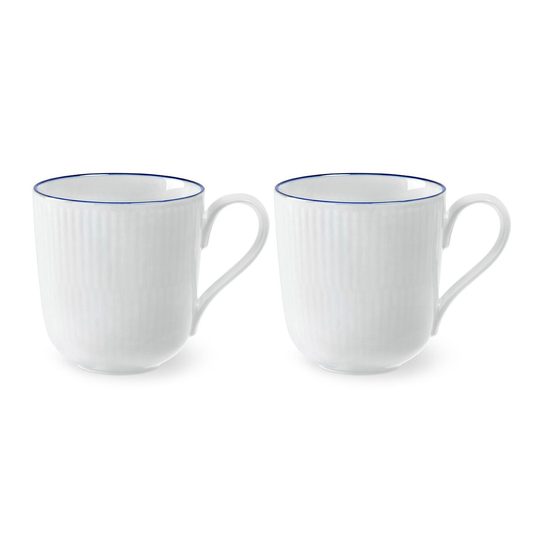 Royal Copenhagen Blueline muki 28 cl, 2-pakkaus Valkoinen-sininen