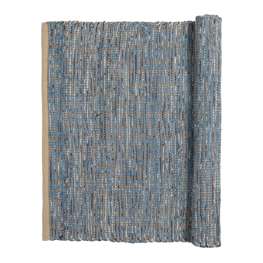 Broste Copenhagen Magda puuvillamatto 80x250 cm Flint stone blue