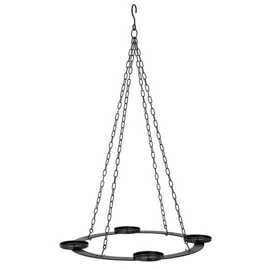 Bloomingville Jutta adventtikynttilänjalka kynttiläkruunu Ø40 cm Musta