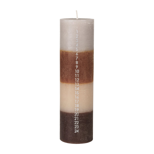 Broste Copenhagen Colorbkansi kalenterikynttilä Multi-brown