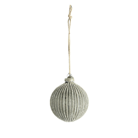 Lene Bjerre Norille joulukuusenpallo, Ø 8 cm Dark grey-silver