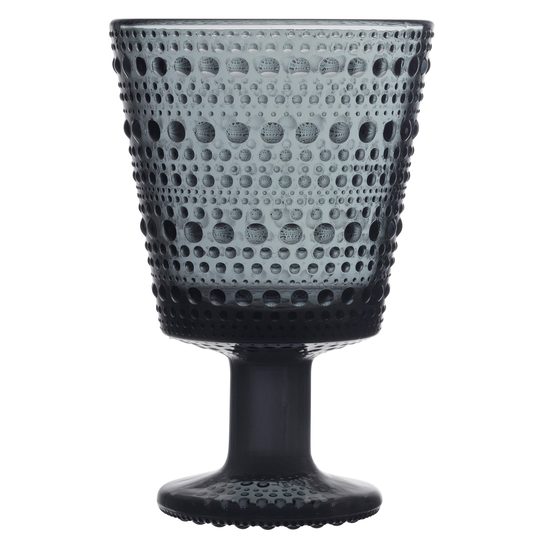 Iittala Kastehelmi lasi jalalla 4 st, Tummanharmaa