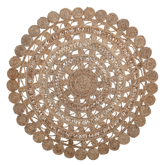 Bloomingville Bloomingville matto juuttia, Ø 120 cm Luonnonvärinen