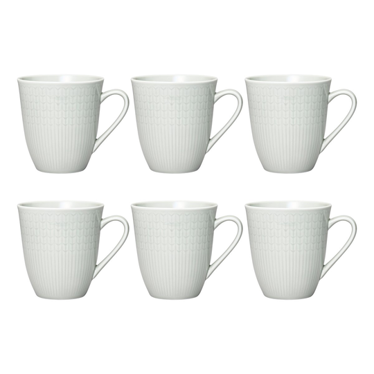 Rörstrand Swedish Grace muki iso 6-pakkaus Sumu (harmaaa)