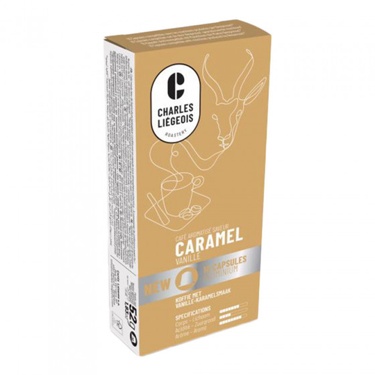 Nespresso® koneisiin sopivat kahvikapselit Charles Liégeois "Caramel", 10 kpl.