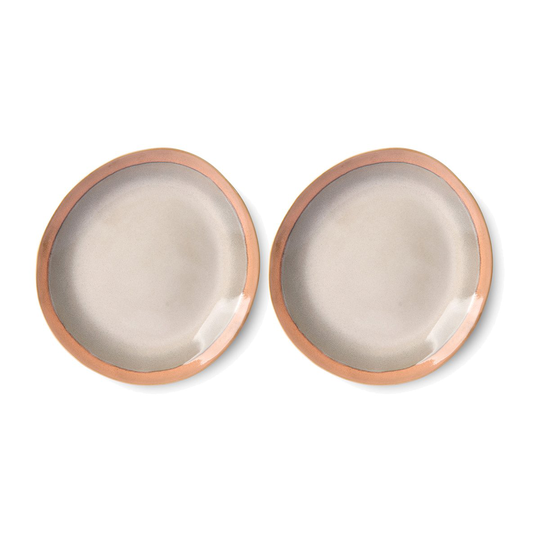 HKliving 70's lautanen 29 cm 2-pakkaus Earth