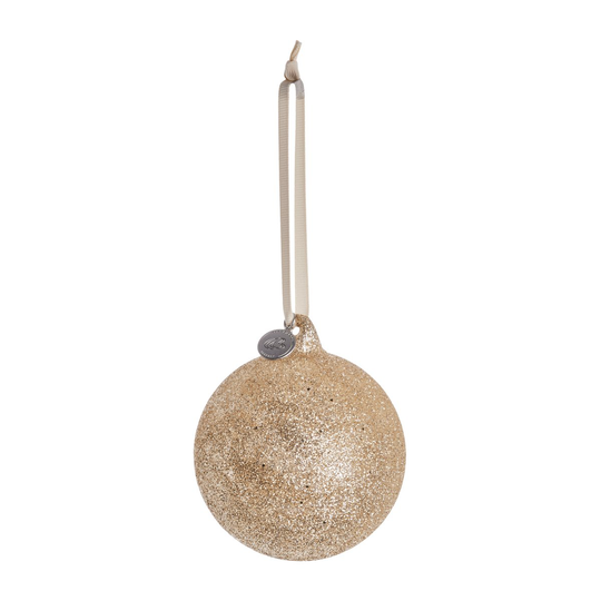 Lene Bjerre Glitter joulupallo Ø10 cm light gold