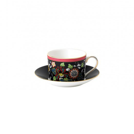 Wedgwood Wonderlust kuppi aluslautasella oriental jewel