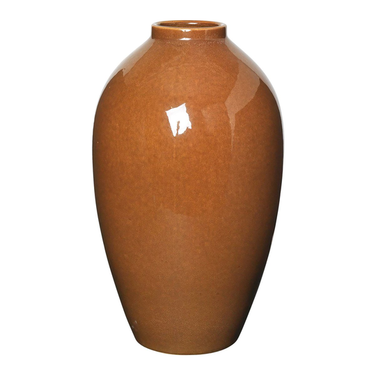 Broste Copenhagen Ingrid keramiikkamaljakko 40 cm Caramel cafe