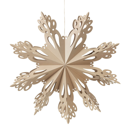 Broste Copenhagen Snowflake joulukoriste natural Ø 76 cm