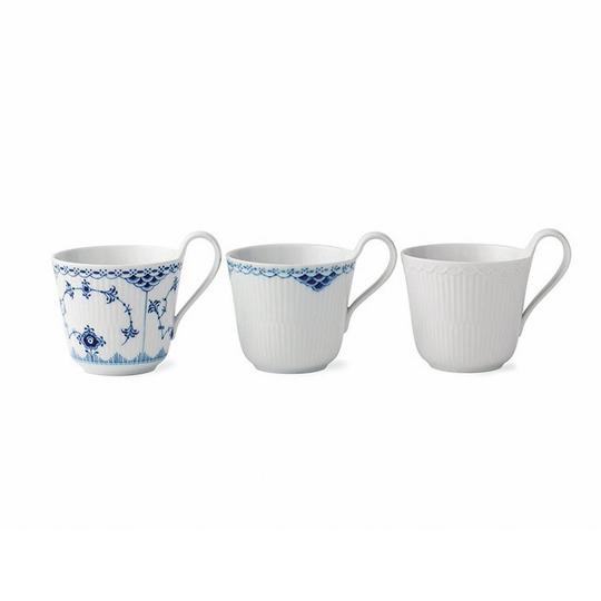 Royal Copenhagen Gåvosetti History Mix mukit Spets 3-pakkaus 33 cl