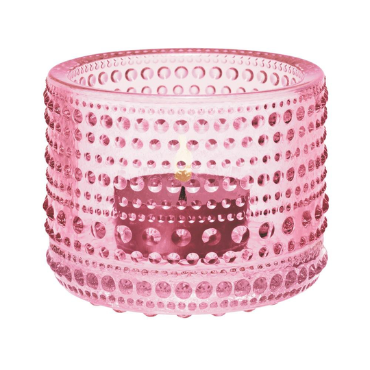 Iittala Kastehelmi kynttilälyhty 64 mm vaalea pinkki