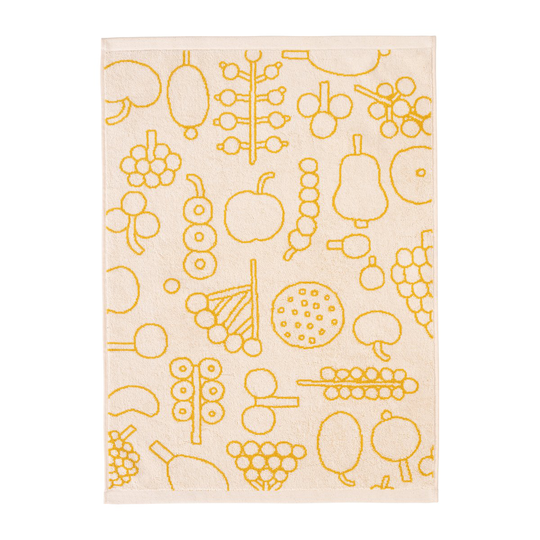 Iittala Oiva Toikka Frutta -käsipyyhe 50x70 cm Keltainen