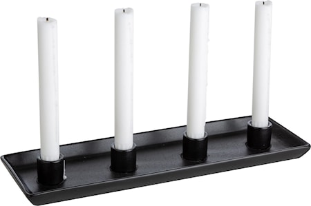 Adventtikynttelikkö Suorakulmainen Musta