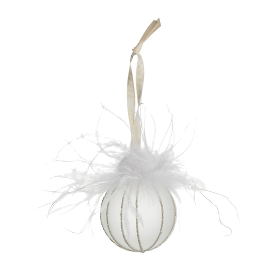 Lene Bjerre Norilia joulupallo Ø7 cm white