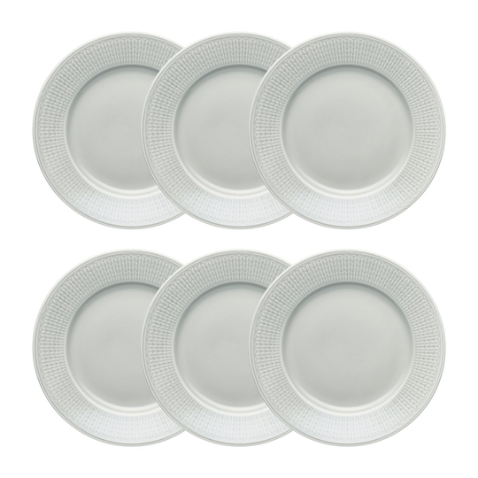 Rörstrand Swedish Grace lautanen Ø 21 cm 6-pakkaus Sumu (harmaaa)