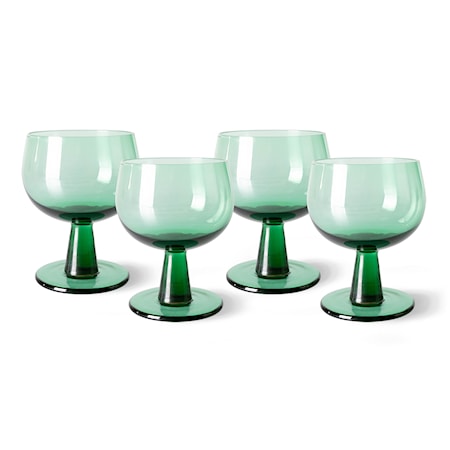 The emeralds Viinilasi 4 kpl Setti Low Fern green