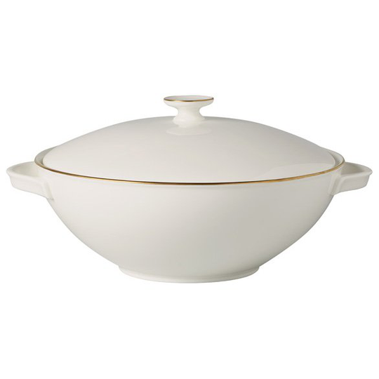Villeroy & Boch Anmut Gold -keittoterriini Valkoinen