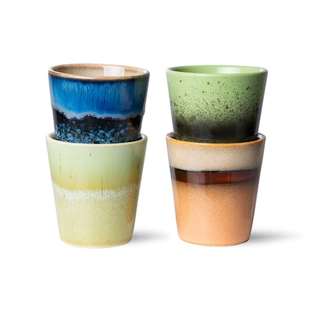 70s ceramics Ristretto Muki 4 kpl setti Calypso