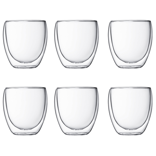 Bodum Kaksiseinäinen Pavina-lasi, 0,25 l, 6 kpl.