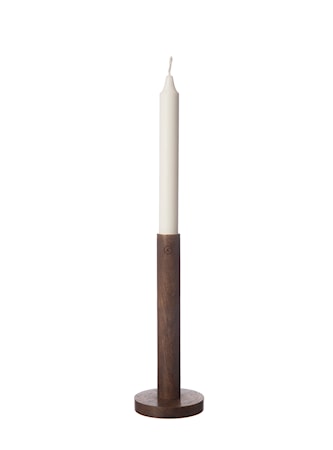 Puinen Kynttilänjalka tummanruskea h8 x k20 cm