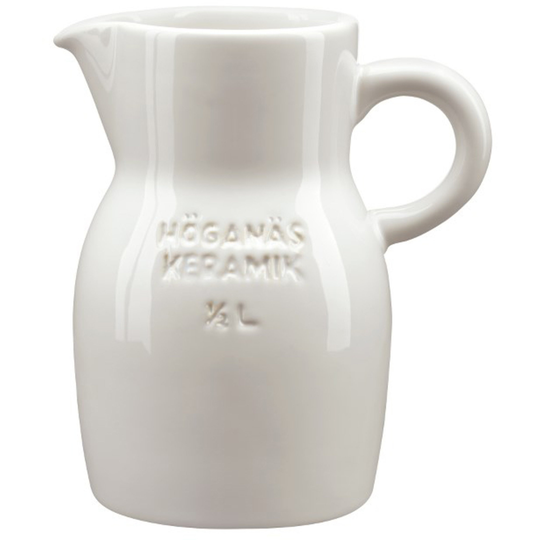 Höganäs Keramik Kannu, 50 cl, valkoinen