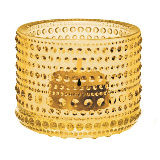 Iittala Kastehelmi kynttilälyhty 64 mm sitruunankeltainen