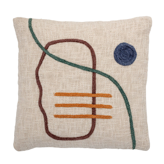 Bloomingville Bloomingville tyyny kirjailtu 45x45 cm Luonnonvärinen