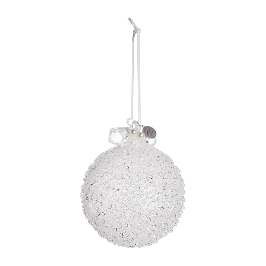 Lene Bjerre Cristelle joulupallo Ø13 cm white