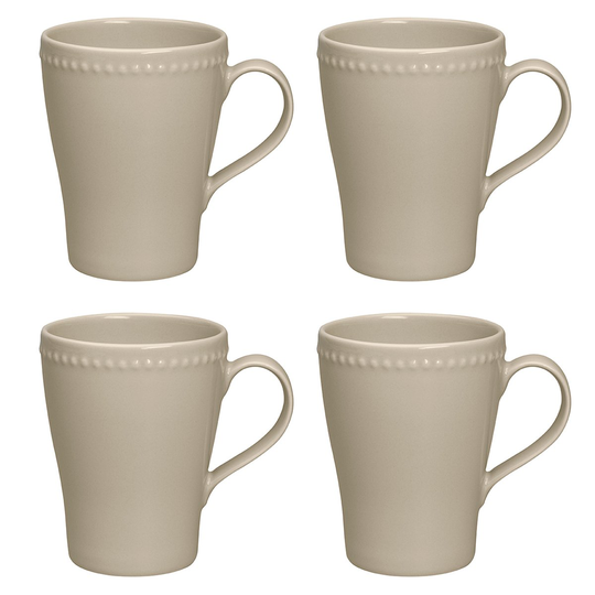 Scandi Living Dots muki 35 cl 4-pakkaus beige