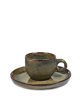 Surface Espressokuppi ja lautanen Indi Grey