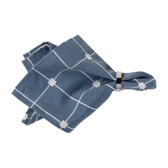 Broste Copenhagen Tila kangaslautasliina 45 x 45 cm Maritime blue-off white