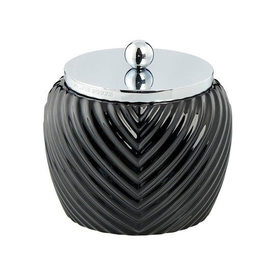 Lene Bjerre Milda purkki 12 cm Black-Silver