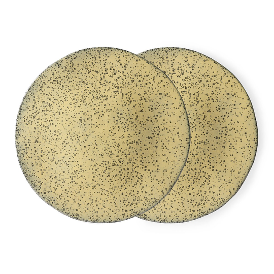 HKliving Gradient lautanen 29 cm 2-pakkaus Keltainen