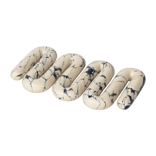 Broste Copenhagen Orla padanalunen 14 x 25 cm White-spectrum blue