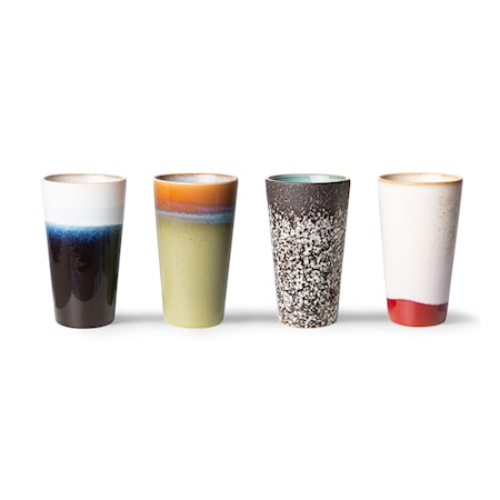 70s ceramics Lattemuki 4 kpl setti Antares